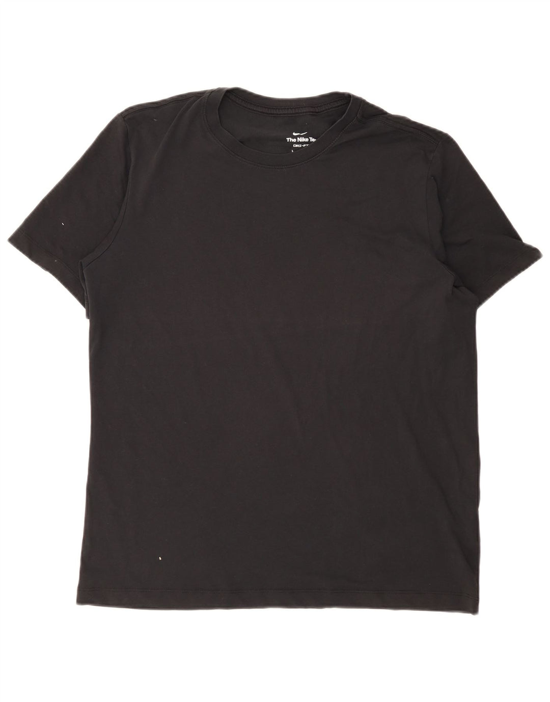 Nike Mens Dri Fit T-Shirt Top Large Black Cotton