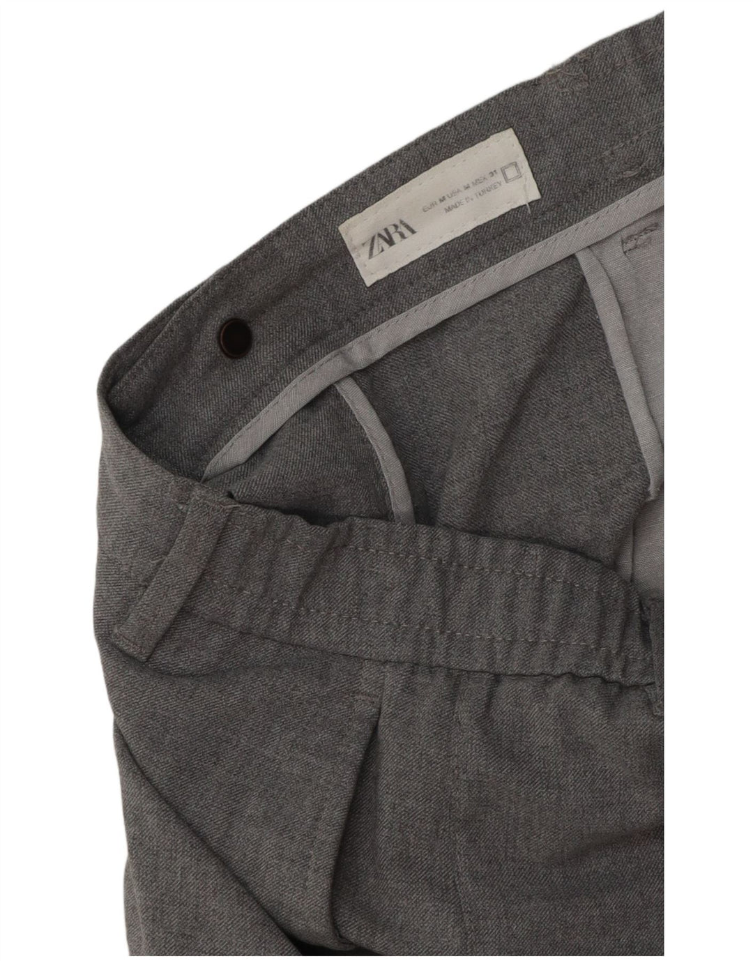Zara Mens Slim Chino Trousers Medium W31 L28 Grey
