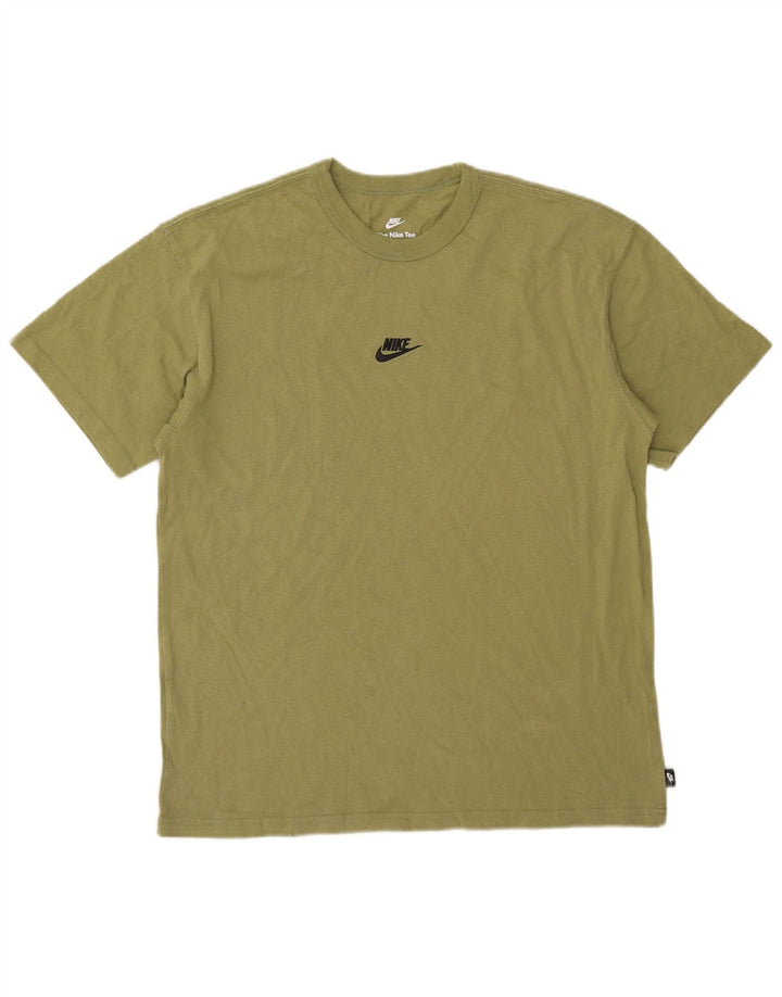 Nike Mens Loose Fit T-Shirt Top Medium Khaki Cotton