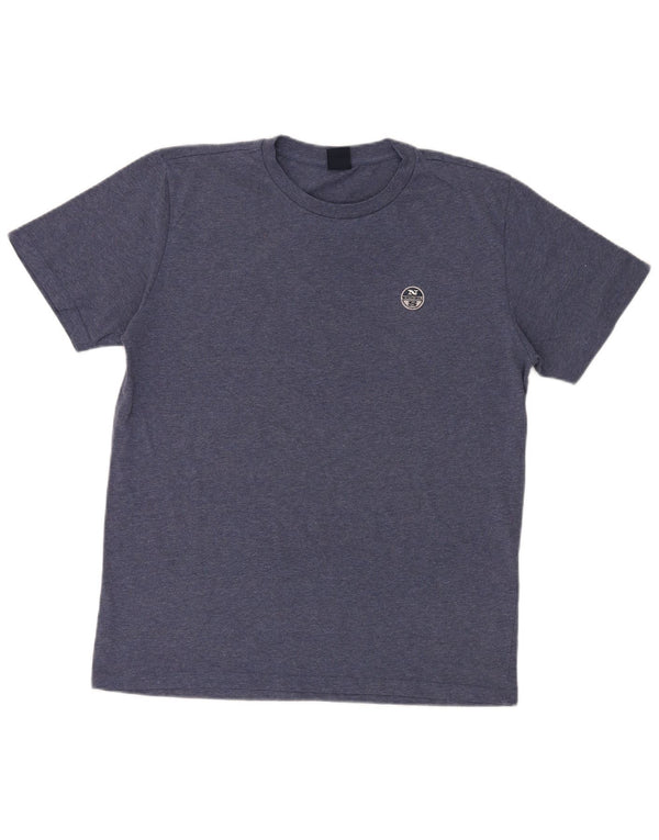 North Sails Mens T-Shirt Top Large Navy Blue Flecked Cotton
