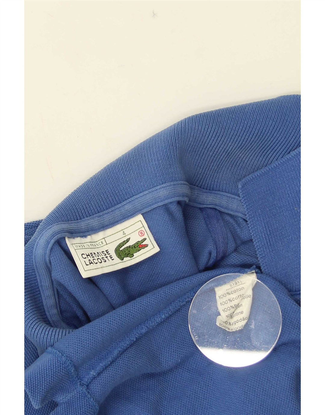 Lacoste Polo Homme Taille 4 Coton Bleu Moyen