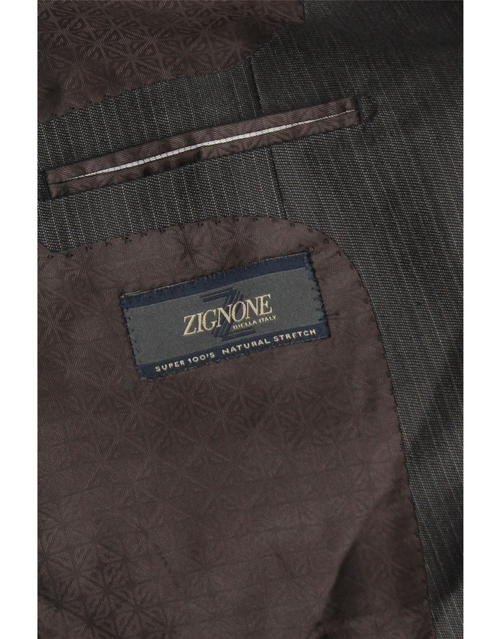Zignone Mens 2 Button Blazer Jacket UK 38 Medium Grey