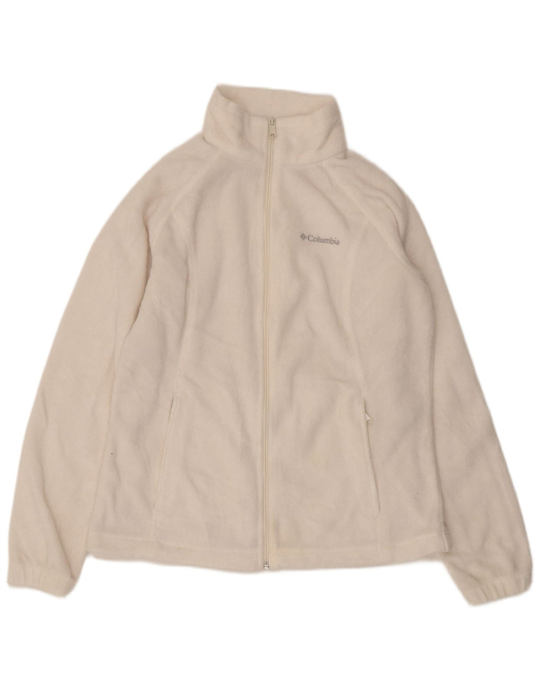 COLUMBIA Womens Fleece Jacket UK 16 Large White Polyester