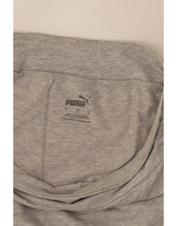 Puma Womens Leggings UK 8 Small Grey Flecked Cotton