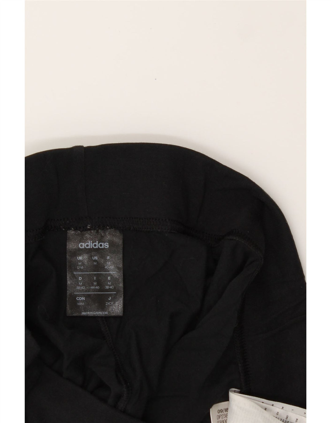 ADIDAS Womens Graphic Leggings UK 12/14 Medium Black Vintage Adidas and Second-Hand Adidas from Messina Hembry 