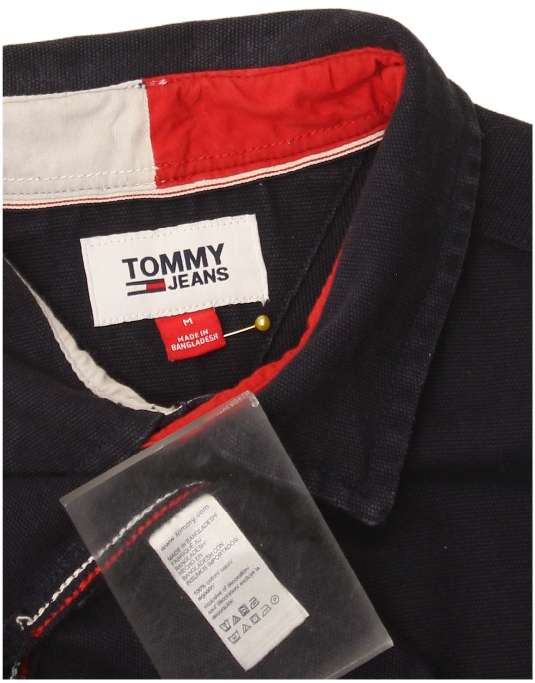 Camicia da boscaiolo grafica da uomo Tommy Hilfiger cotone medio blu navy