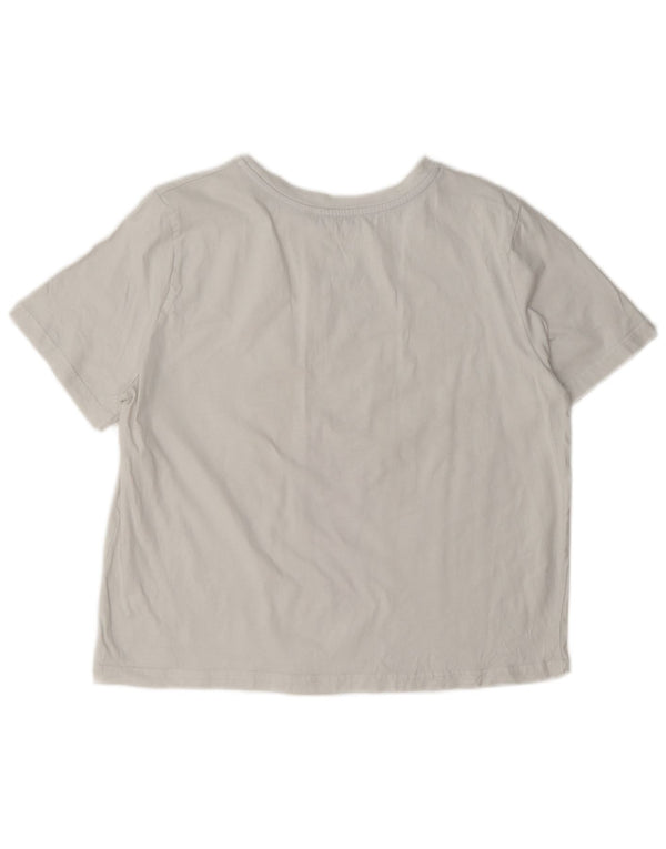 Tricou grafic supradimensionat pentru femei Zara UK 10 Small White