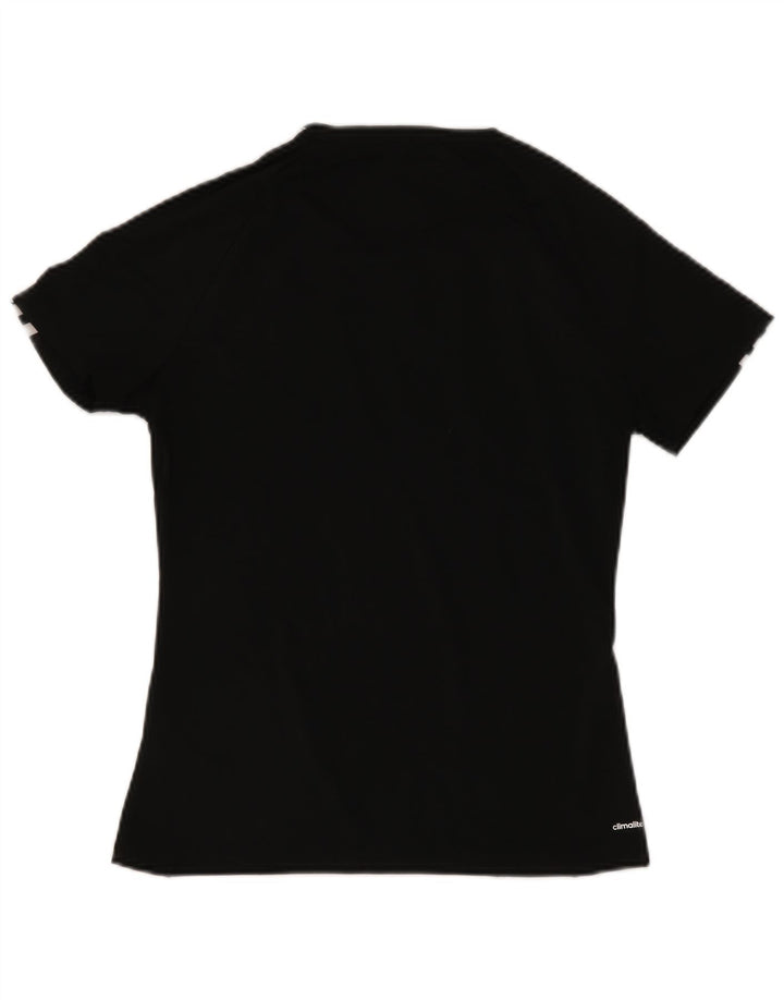 Adidas Womens Climalite T-Shirt Top UK 8/10 Small Black Polyester