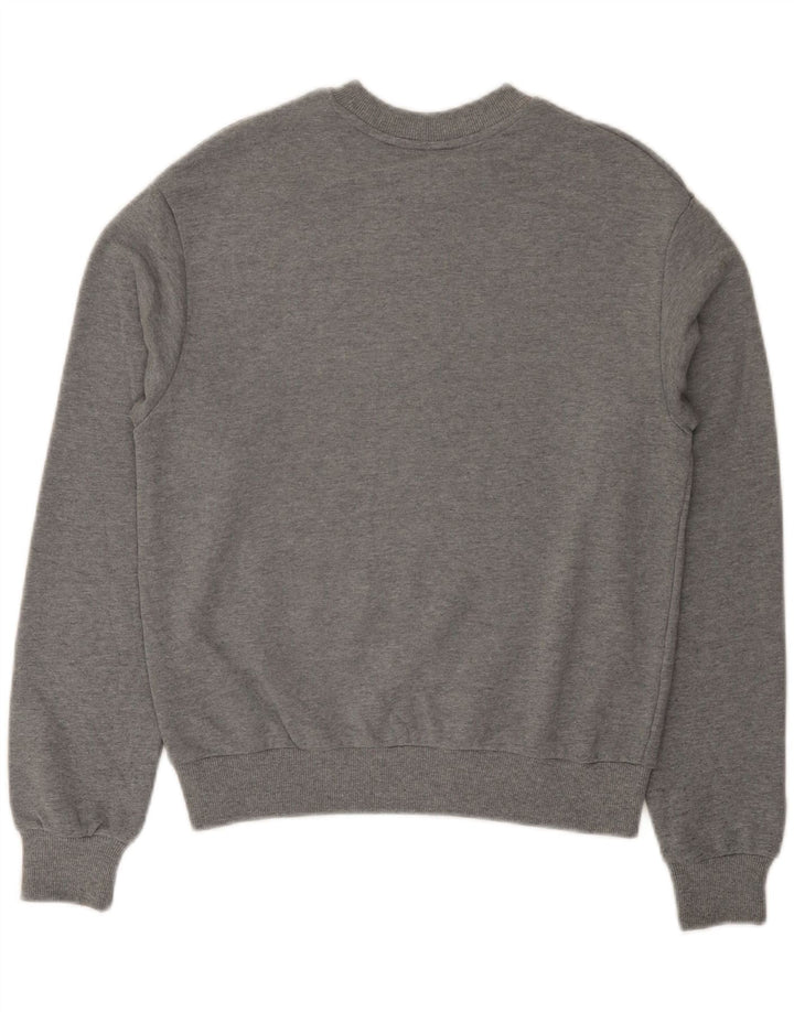 CHEAP MONDAY Womens Oversized Sweatshirt Jumper UK 6 XS Grey Flecked