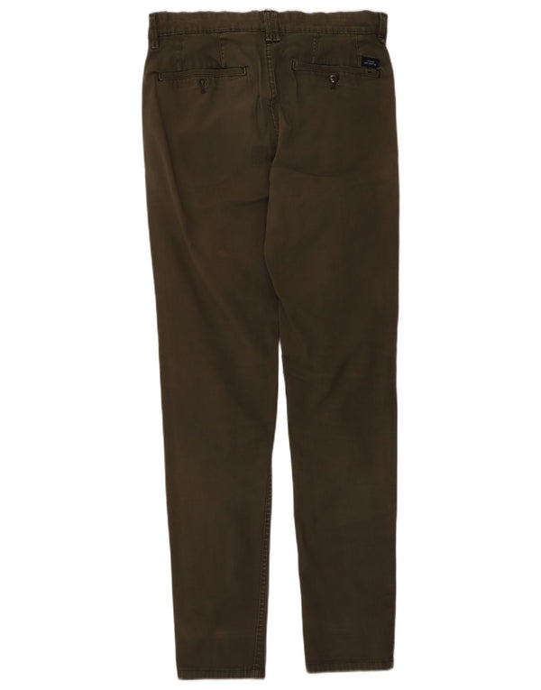 Spodnie męskie Zara Skinny Chino EU 38 Small W30 L30 Khaki Cotton