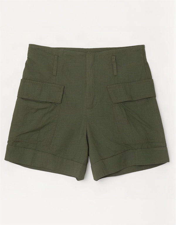 Damskie spodenki cargo z wysokim stanem Zara XS W24, lniane khaki