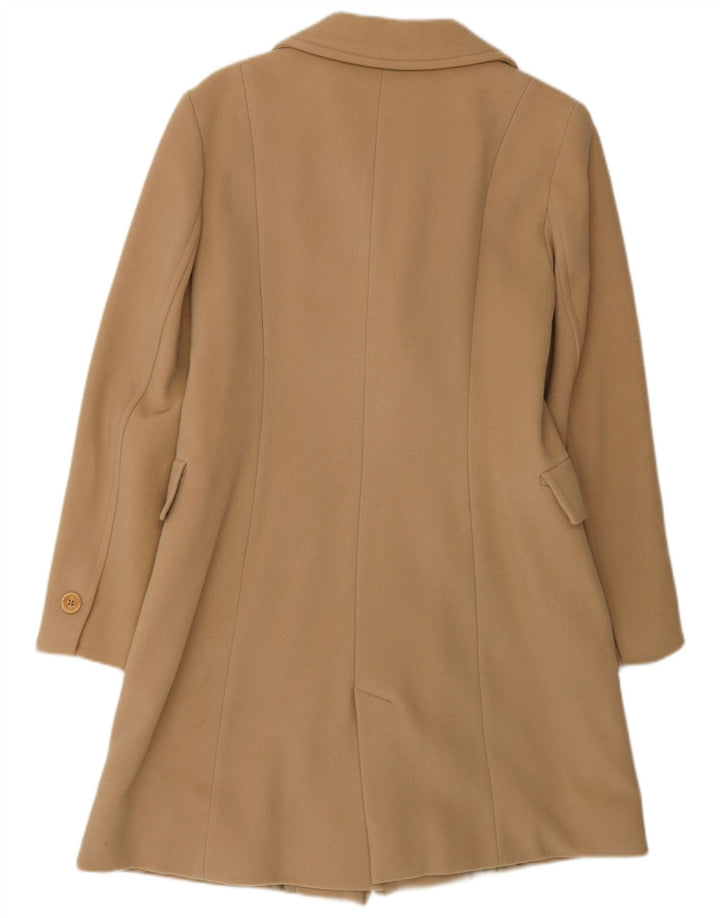 Zara Dame Overfrakke EU 42 Stor Beige Uld