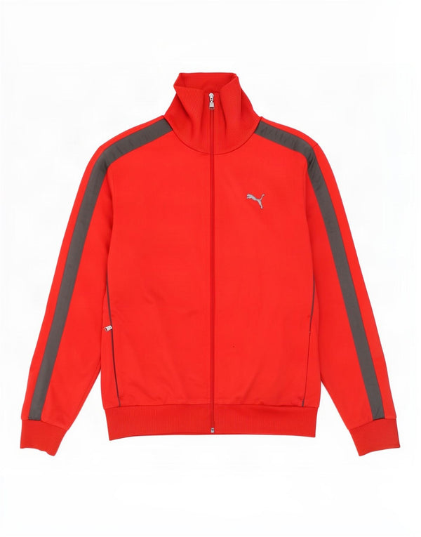 Мужская спортивная куртка Puma, большая красная полиэстер с цветными блоками