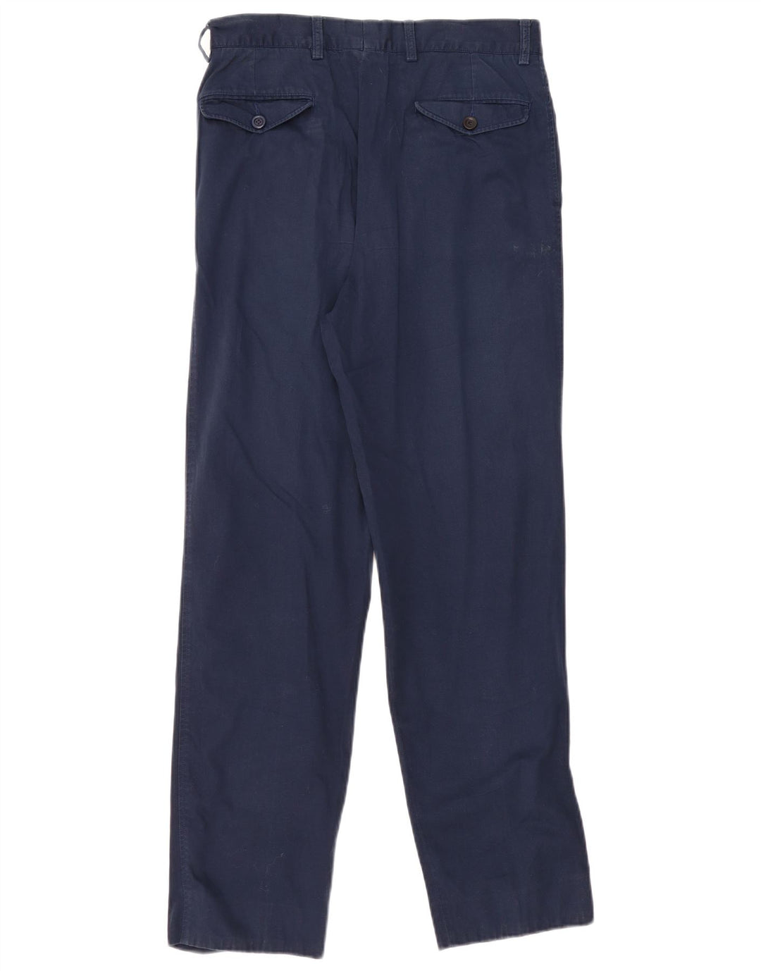 Belfe & Belfe Mens Straight Suit Trousers Medium W32 L32 Navy Blue