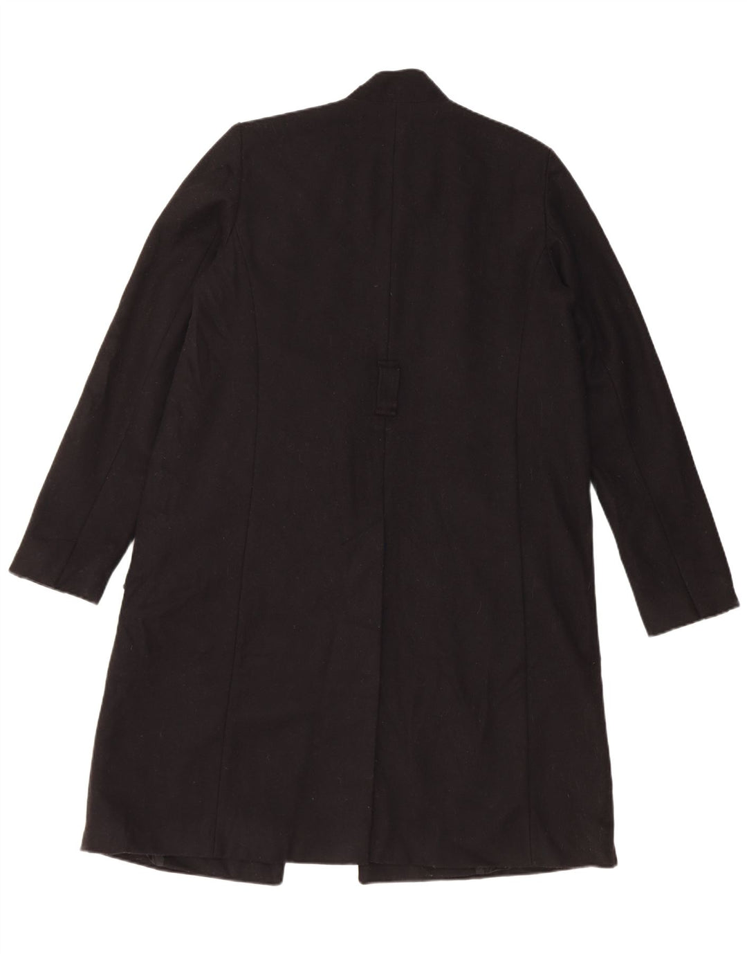 French Connection Damen Übergroßer Mantel UK 12 Mittelschwarze Wolle