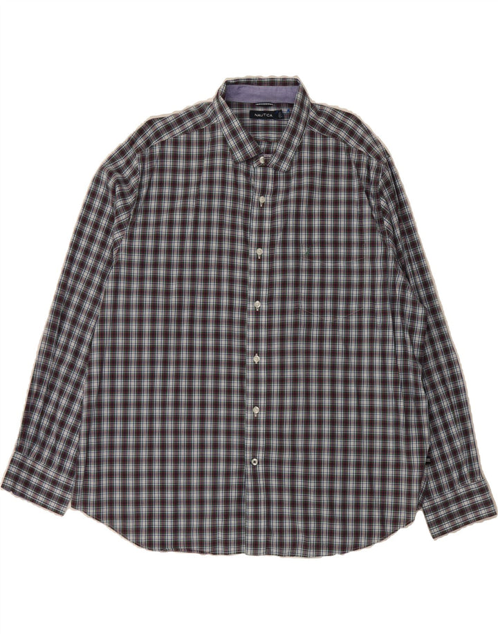 NAUTICA Mens Shirt 2XL Green Check Cotton Vintage Nautica and Second-Hand Nautica from Messina Hembry 