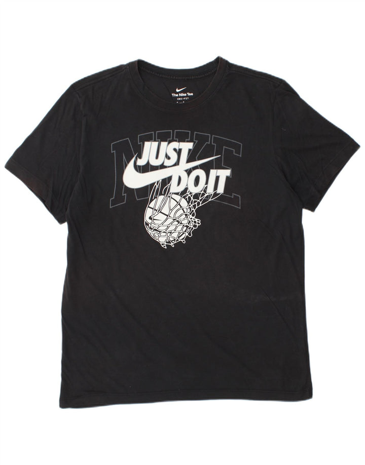 T-shirt grafica NIKE Dri Fit da uomo, media, nera