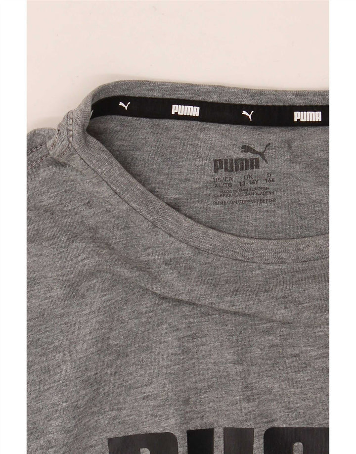 Puma Boys Graphic T-Shirt Top 13-14 Years Grey