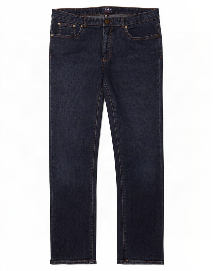 Chaps Womens Straight Jeans US 12 Large W36 L32 Navy Blue Cotton