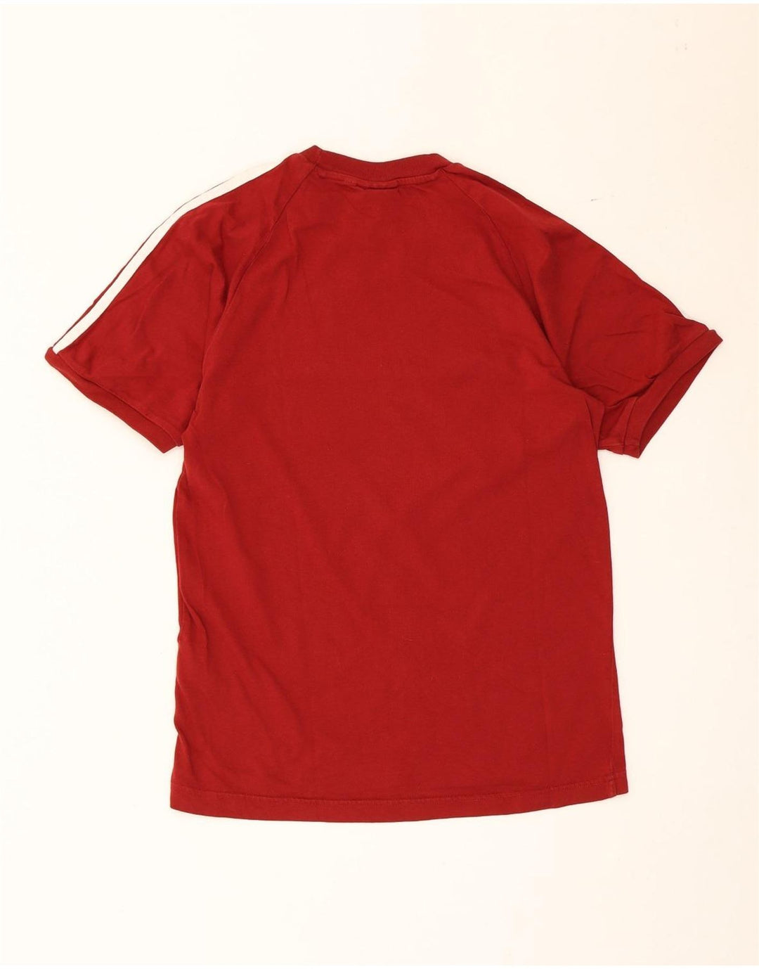 Adidas Mens T-Shirt Top Small Red Cotton