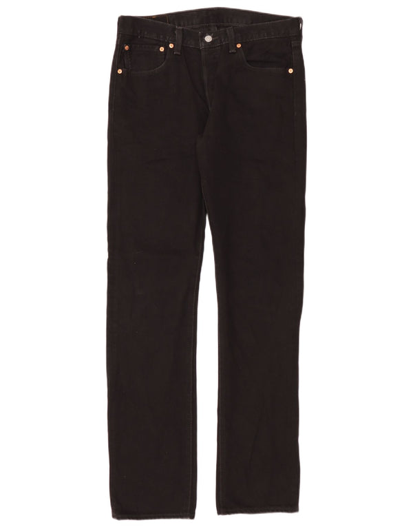 Levi's Mens 501 Straight Jeans W31 L34 Μαύρο βαμβακερό