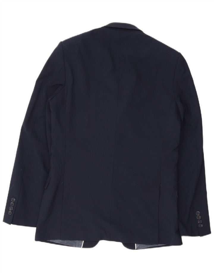 Marks & Spencer Mens 2 Button Slim Blazer Jacket UK 38 Medium Navy Blue