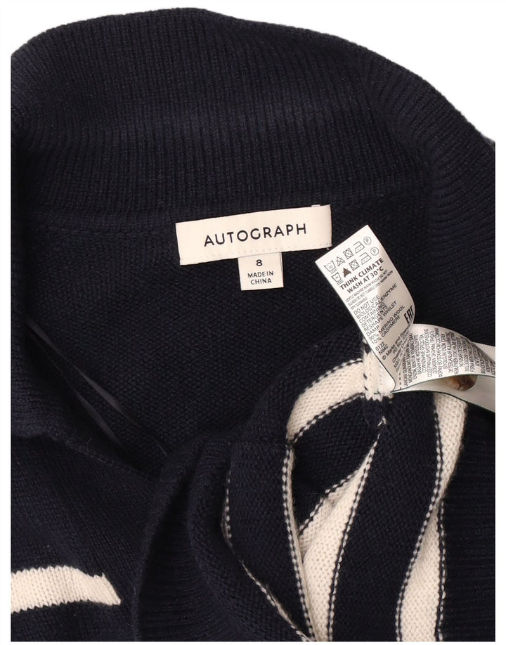 Marks & Spencer Womens Autograph Cardigan Sweater UK 8 Small Navy Blue