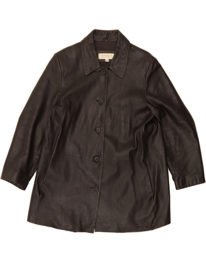 LIZ CLAIBORNE Womens Leather Jacket XL Black Leather Vintage Liz Claiborne and Second-Hand Liz Claiborne from Messina Hembry 