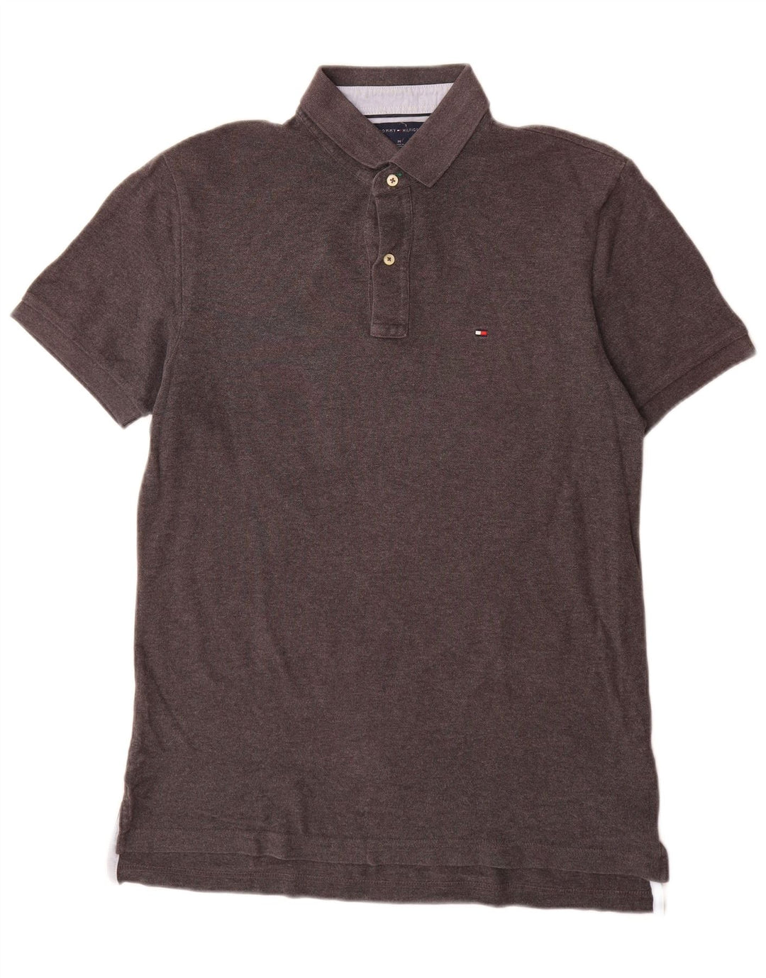 Tommy Hilfiger Polo Homme Gris Moyen Coton