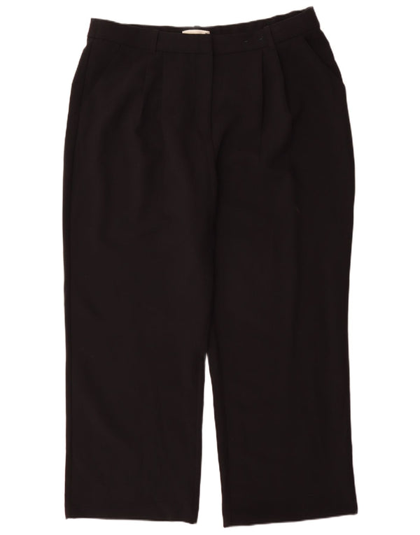 Abercrombie & Fitch Damen-Chinohose mit hoher Taille, UK 18, XL, W34, L30, Schwarz