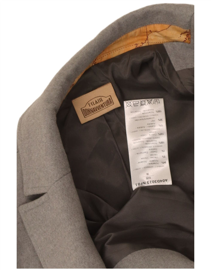 ALVIERO MARTINI Veste Blazer Rembourrée Femme IT 38 XS Gris Colorblock