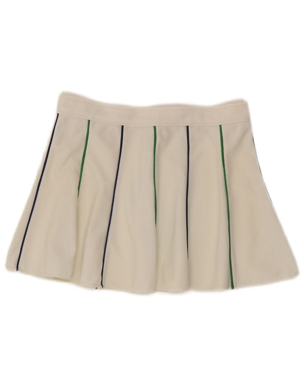 Vintage Damen Tennisrock UK 12 Medium Weiß gestreift
