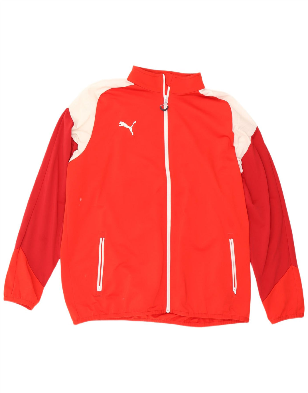 Puma Veste de survêtement pour homme 2XL Rouge Colorblock Polyester