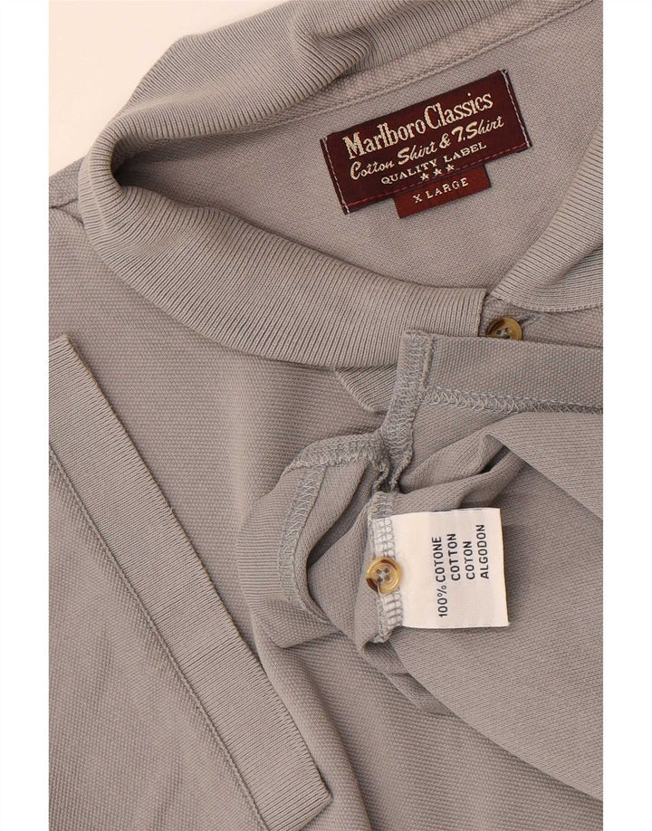 Marlboro Classics Herren Poloshirt XL Grau Baumwolle