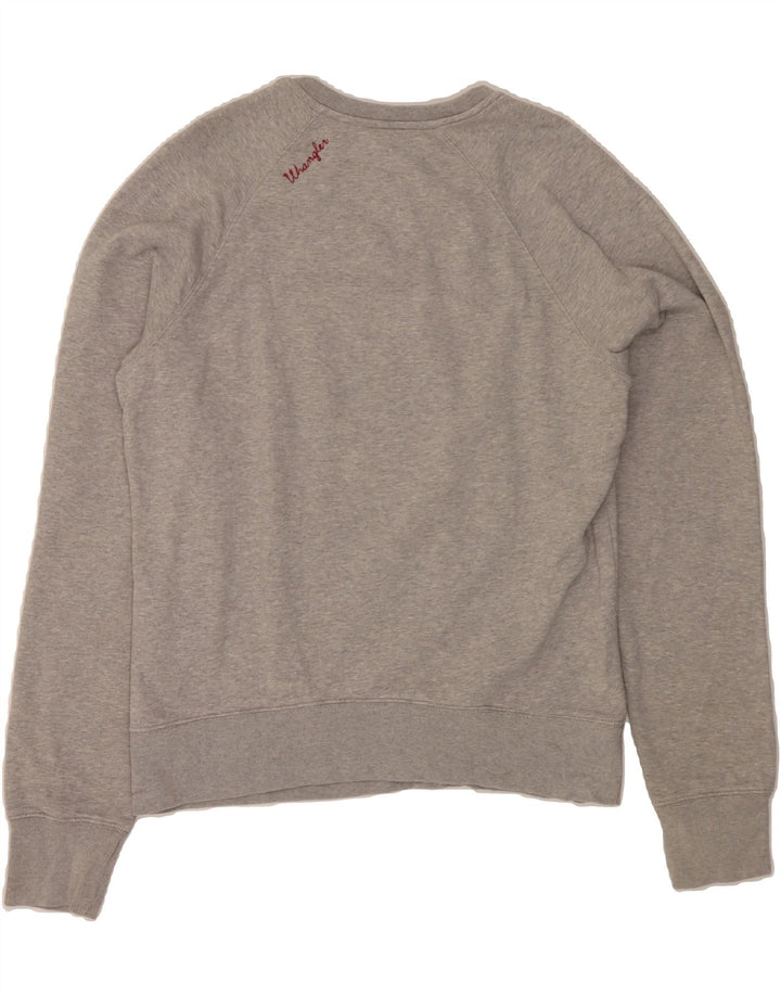 WRANGLER Mens Graphic Hoodie Jumper Large Grey Cotton Vintage Wrangler and Second-Hand Wrangler from Messina Hembry 
