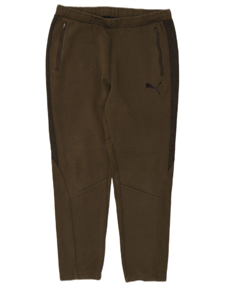 Puma Mens Tracksuit Trousers Large  Khaki Colourblock