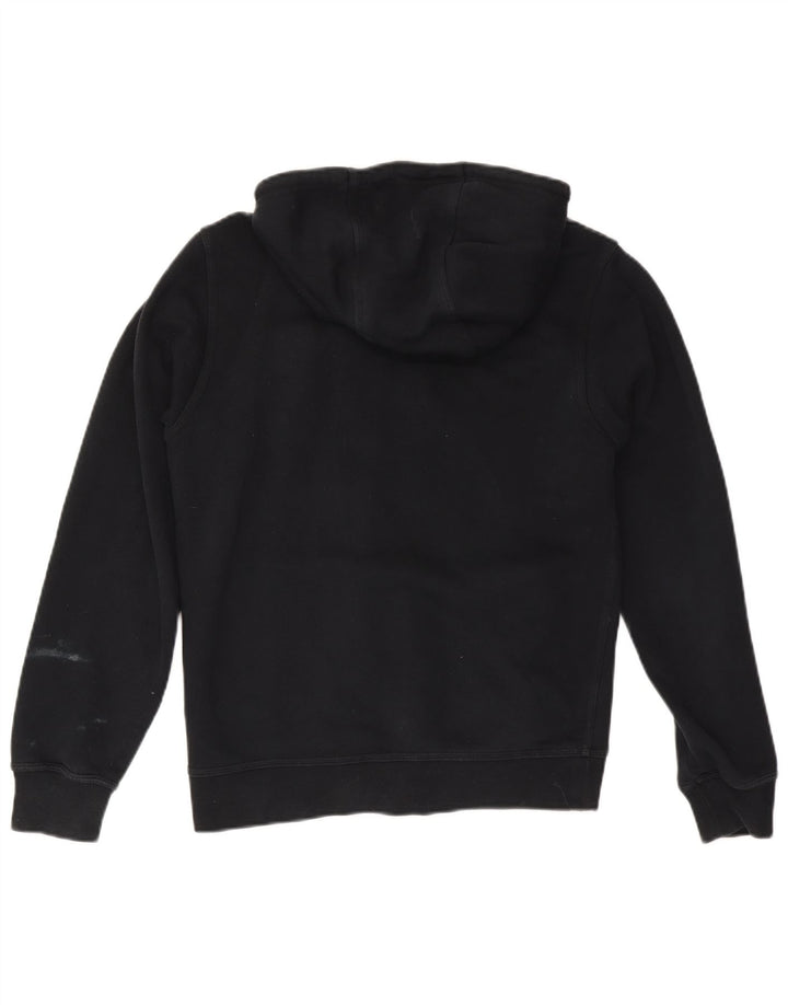 NIKE Mens Zip Hoodie Sweater Small Black Cotton