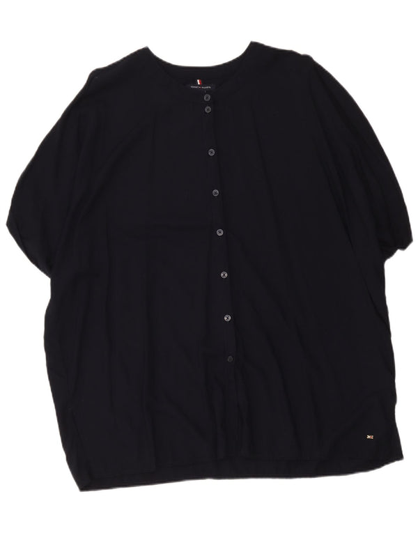 Tommy Hilfiger Chemisier à manches courtes pour femme UK 20 2XL Bleu marine