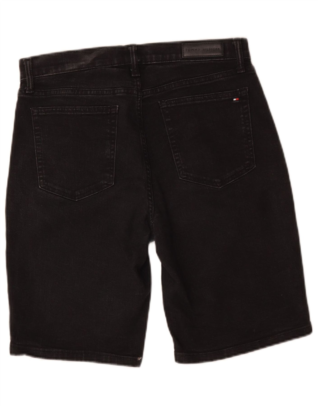 Tommy Hilfiger Womens Bermuda Slim Denim Shorts W29 Medium  Black Cotton