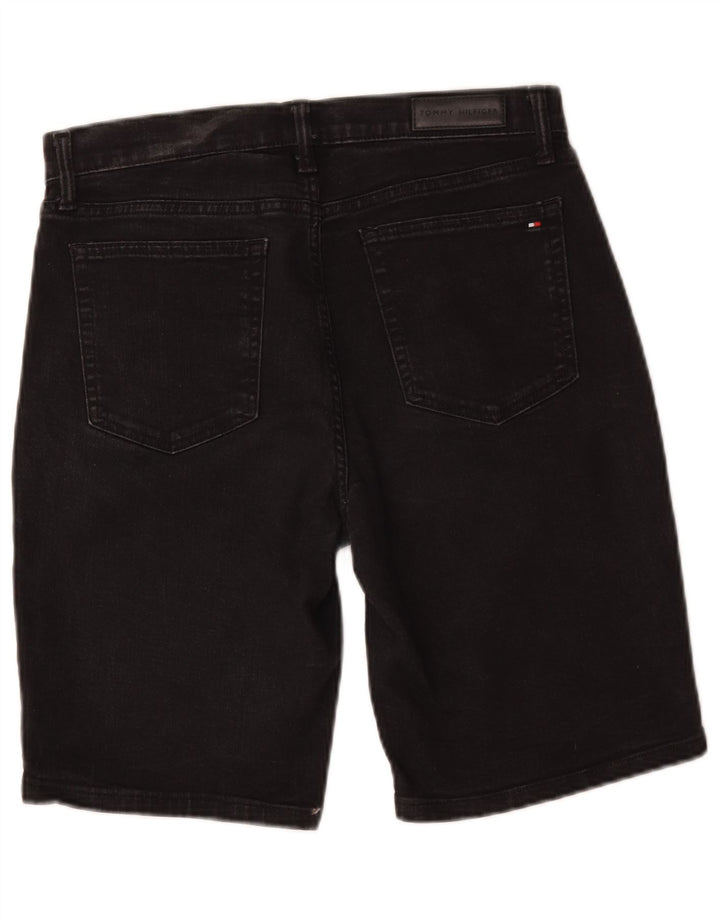 Tommy Hilfiger Womens Bermuda Slim Denim Shorts W29 Medium  Black Cotton
