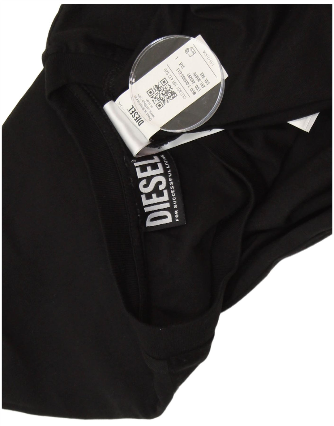 DIESEL Mens Graphic T-Shirt Top Large Black Cotton
