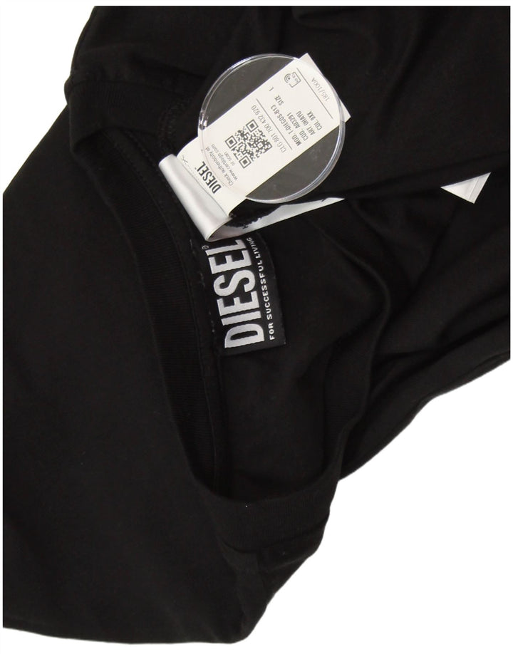 DIESEL Mens Graphic T-Shirt Top Large Black Cotton