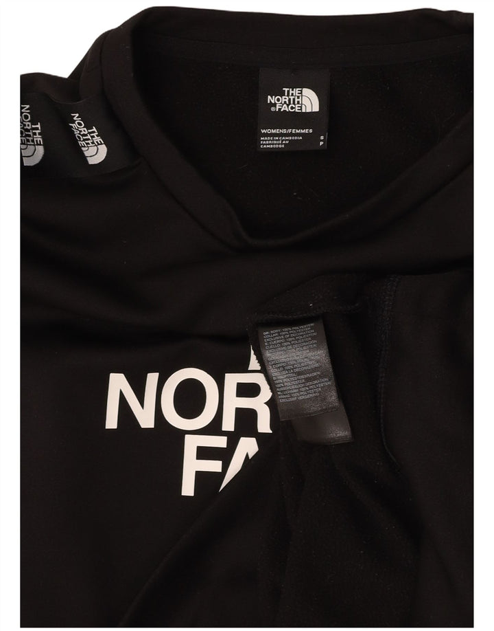 THE NORTH FACE Womens Crop Oversized Sweatshirt Jumper UK 10 Small Black