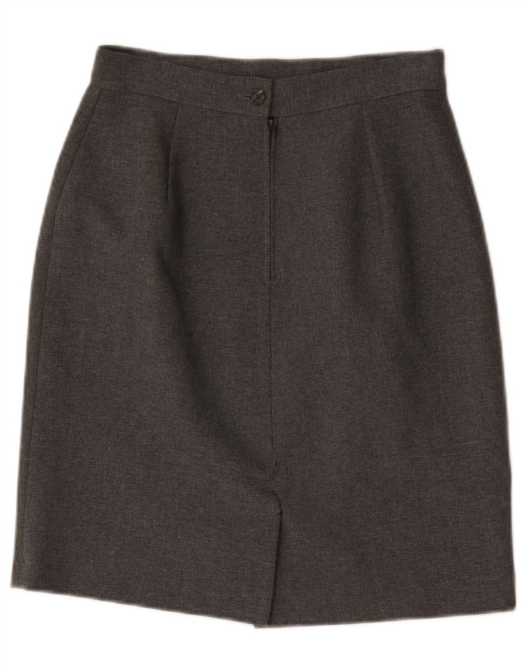 Vintage Womens High Waist Pencil Skirt IT 44 Medium W26 Grey Polyester