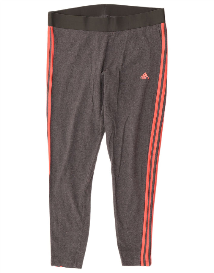 Adidas Damen Leggings XL Grau Baumwolle