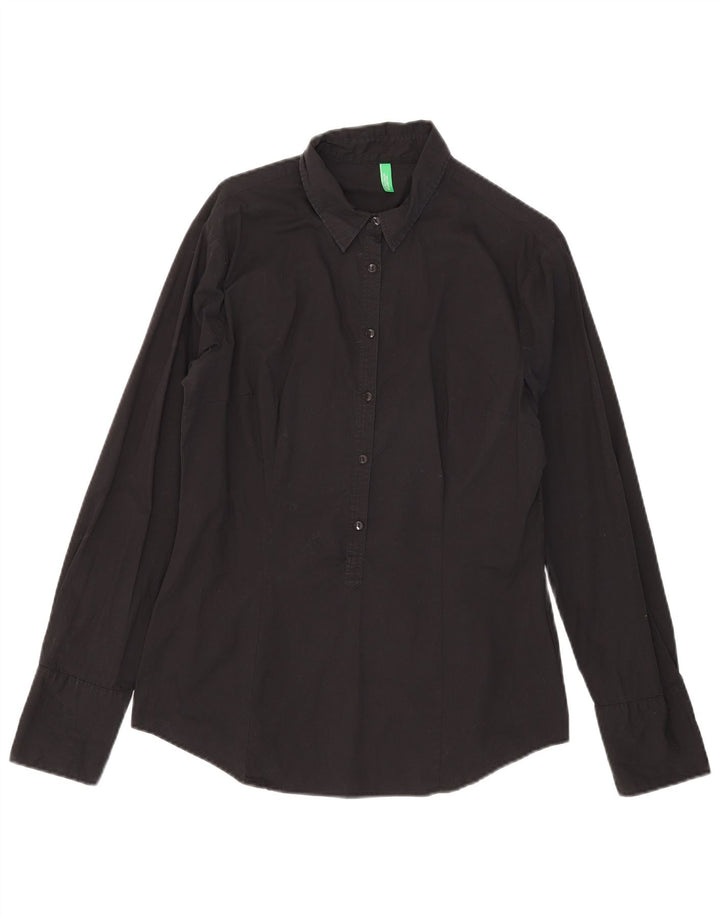Pulover pentru femei Benetton UK 18 XL, bumbac negru