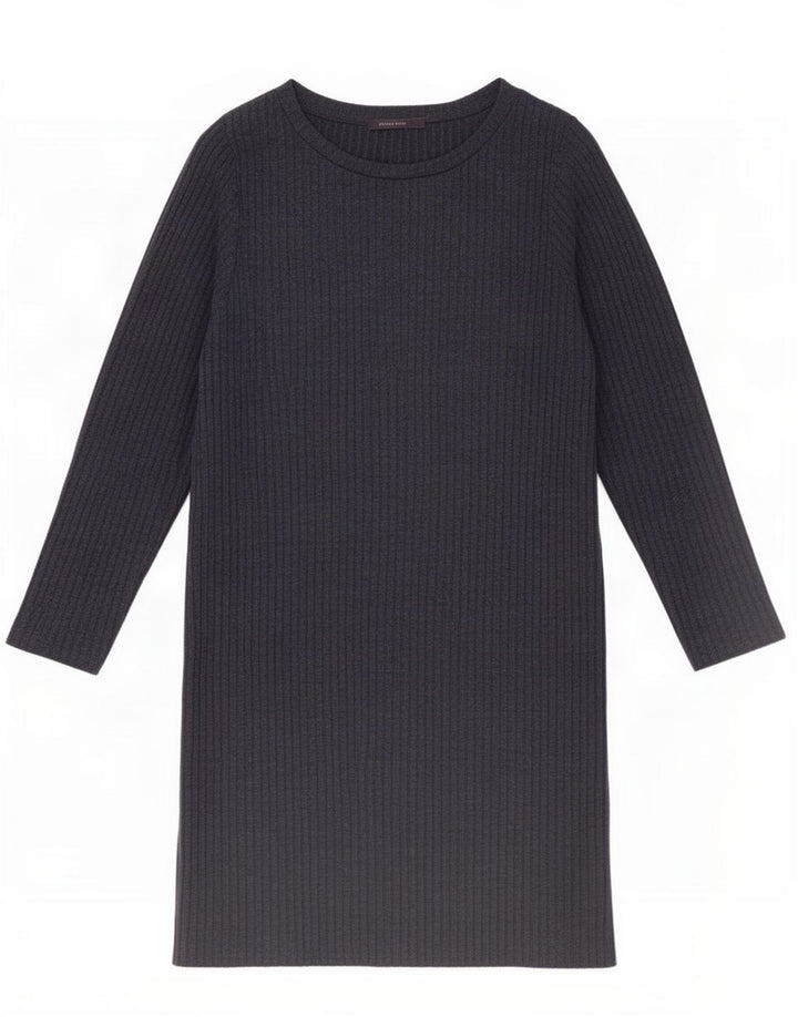 Marks & Spencer Γυναικείο μακρυμάνικο βασικό φόρεμα UK 16 Large Navy Blue