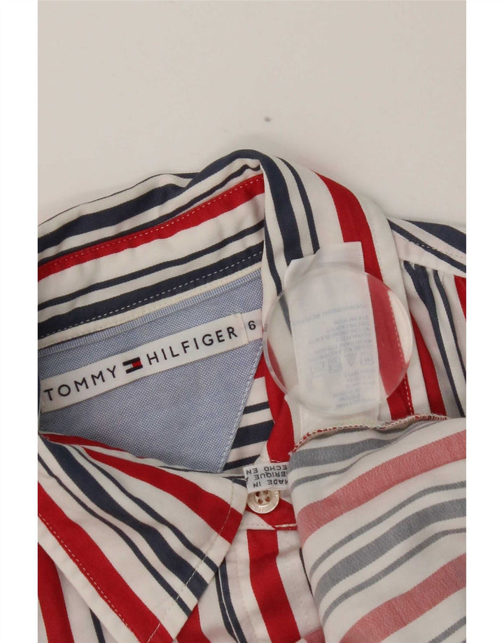 Tommy Hilfiger Damenhemd US 6 Medium Mehrfarbig gestreift aus Baumwolle
