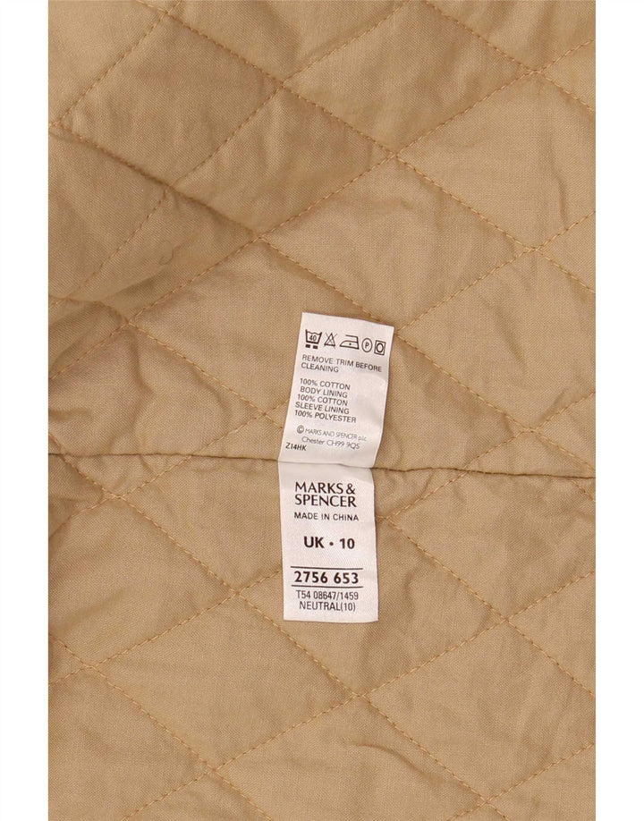Marks & Spencer Chaqueta Parka Extragrande con Capucha para Mujer UK 10 Small Beige