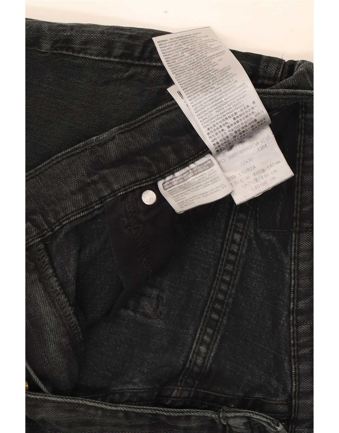 Jeans slim da uomo Levi's W32 L30 cotone grigio